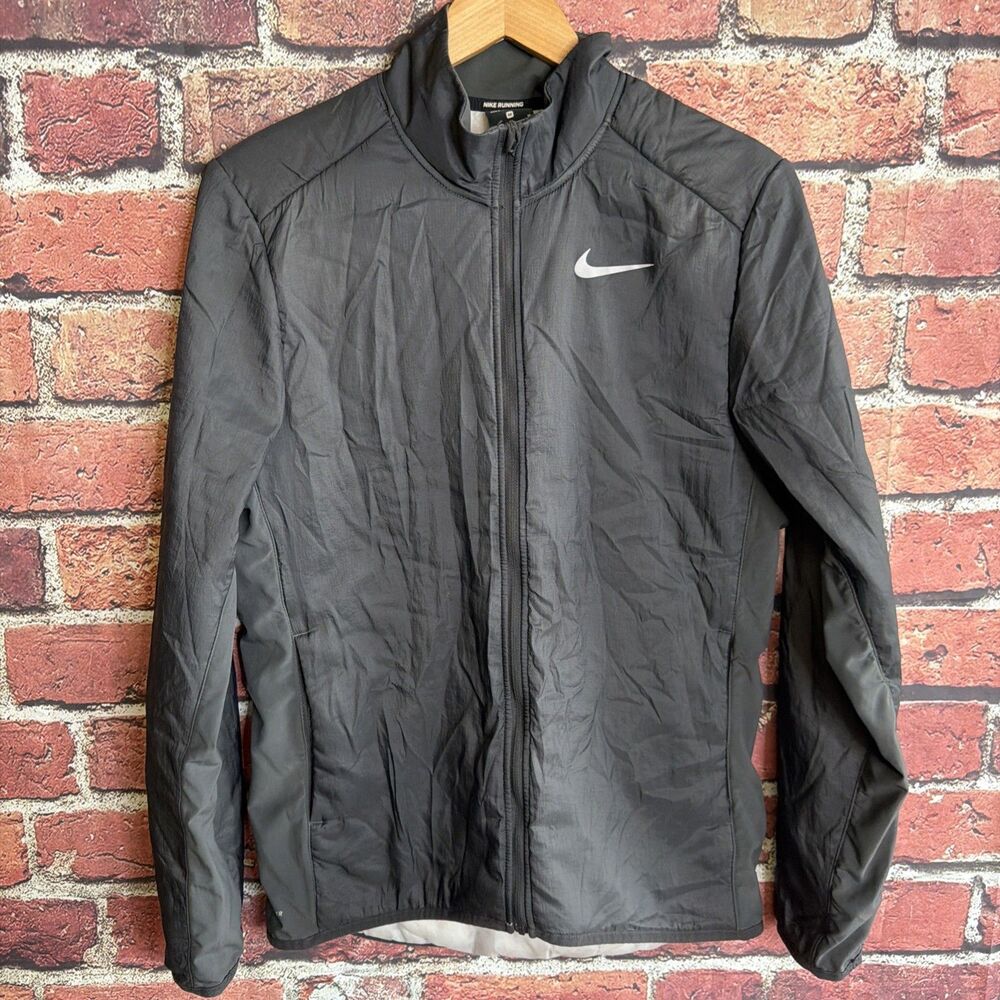 Nike AeroLayer Mens Running Jacket Dark Grey Full Zip BV4874-070 Medium